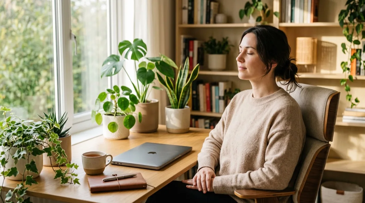 Ilustração representando os sintomas de burnout e esgotamento profissional