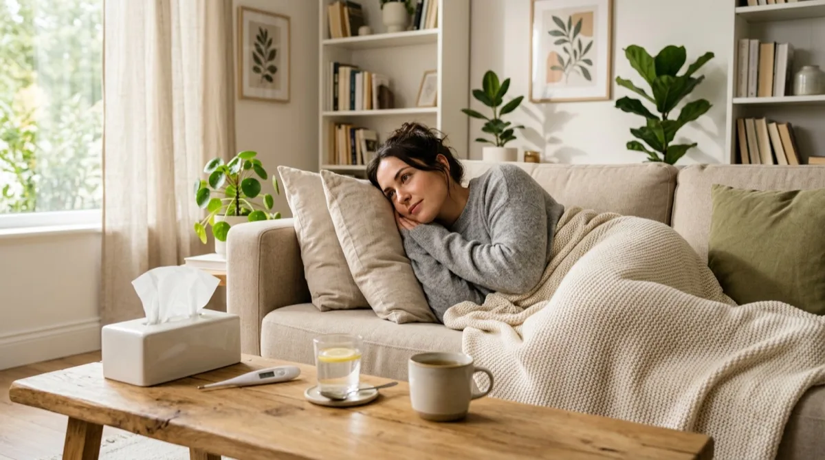 Ilustração dos sintomas atuais da COVID-19 em 2026